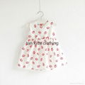 Angou New summer girls dress Fashion Printed Dress Baby Girls Dress Cotton