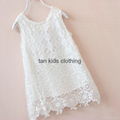 Agnou Summer Lace Vest Girls Dress Baby Girl Princess Dress Chlidren Clothes 