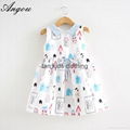 Angou Girls Dress Brand Fashion Princess Dress Designer Character Painting dress 1