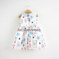 Angou Girls Dress Brand Fashion Princess Dress Designer Character Painting dress 2