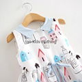 Angou Girls Dress Brand Fashion Princess Dress Designer Character Painting dress