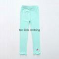 Angou Spring Autumn Embroidery girl pants baby girl leggings kids cotton pants