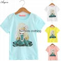 Angou Cotton Branded Baby Girls T-Shirts Clothing Children Toddler Kids Clothes 