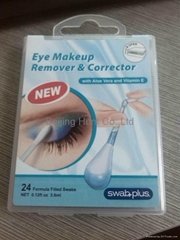 Eye Makeup Remover &Corrector eye Makeup remover plastic swabs filled liquid