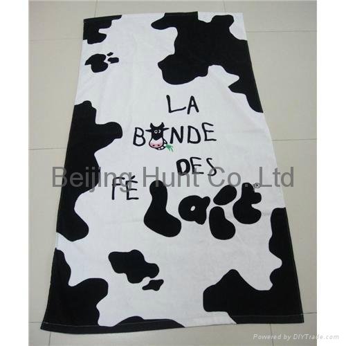customize 100% Cotton reactive printed beach towels 3