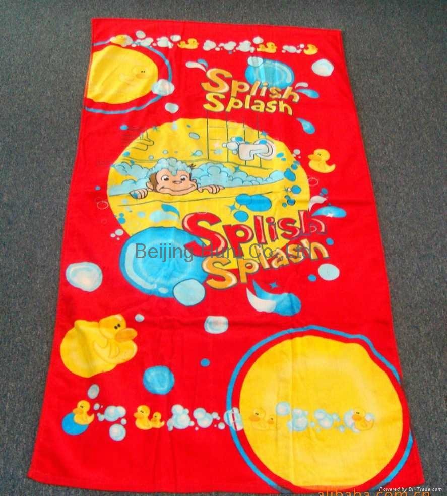 customize 100% Cotton reactive printed beach towels 4