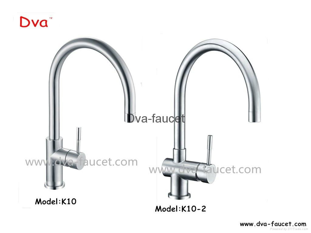 Stainless steel kitchen faucet