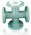 PTFE lined piping Cross