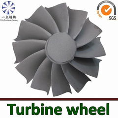 Lost wax investment vacuum casting nickel based alloy turbine wheel