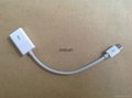 White USB Micro B to A Adapter Converter OTG Cable for Samsung Galaxy Note 2 3 1