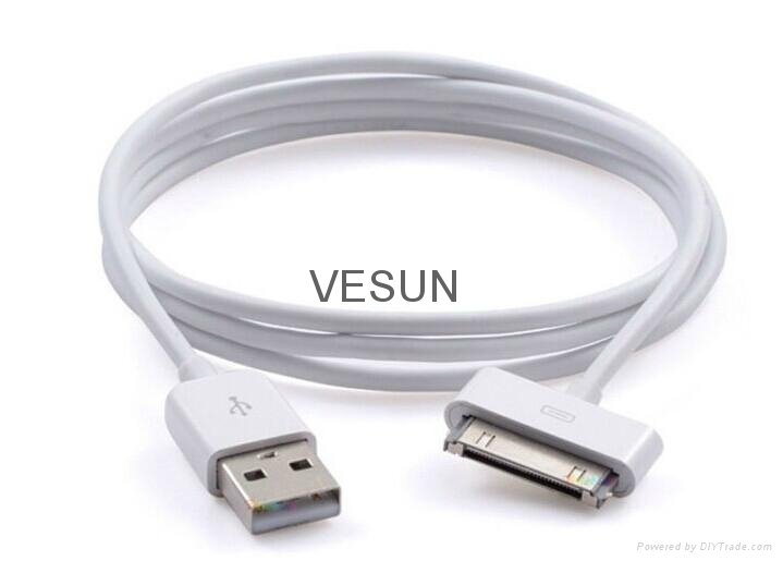 30 Pin USB Charging & Data Sync Cable for Apple iPhone 3 4 4S iPad 2 3 1m  