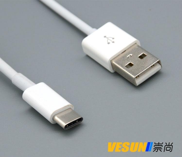 USB3.1Type-C转USB2.0公数据充电线  3