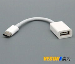 USB3.1  Type-C 转USB3.0母转接线，USB
