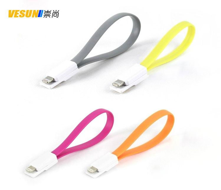 Magnetic Flat USB Data Changer Cable Cord For iPhone 5 5C 5S   3
