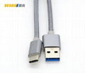 USB3.1 TYPE C轉USB3.0A公數據線 金屬鋁殼+尼龍編織  2