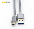 USB3.1 TYPE C转USB3.0A公数据线 金属铝壳+尼龙编织  2