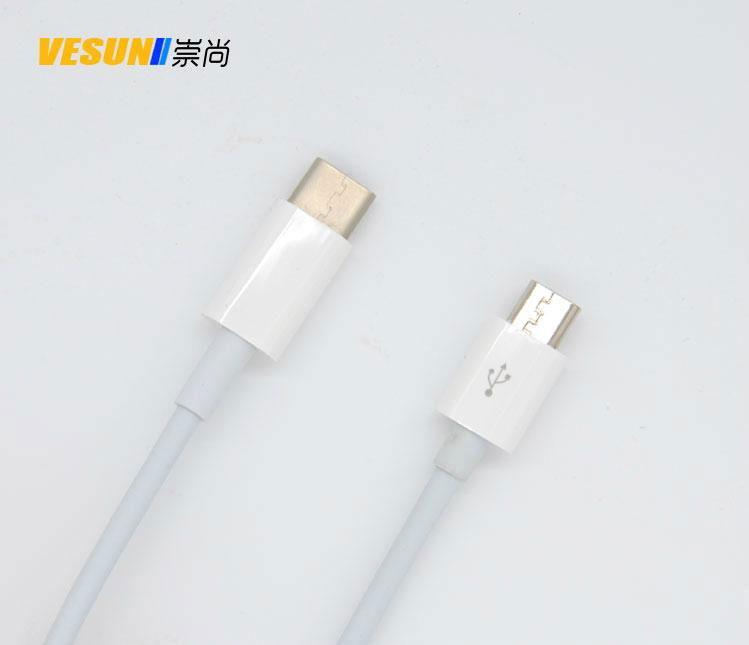 USB3.1  Type-C 转Micro USB转接线苹果电脑安卓手机充电线 2