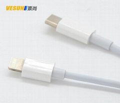  USB 3.1 Type C to 8 Pin Apple iPhone 6/6+/5/5S/5C Connector Charger Cable