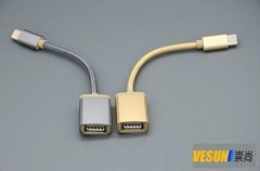 USB3.1 Type-C 转USB3.0母转接线，USB3.1 Type-C OTG线 