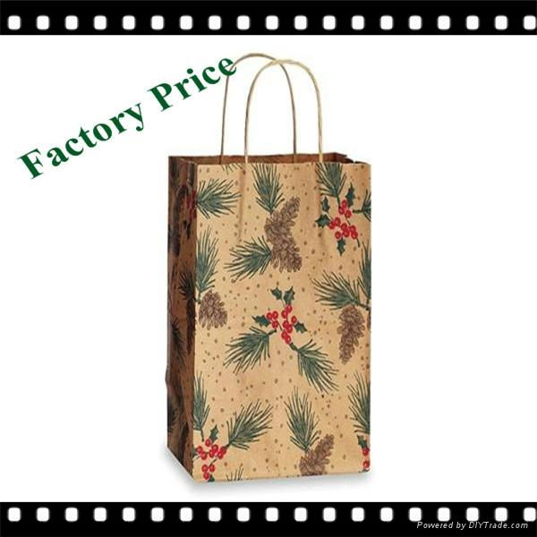 China Manufacturer 160g Brown Kraft Paper Gift Bag