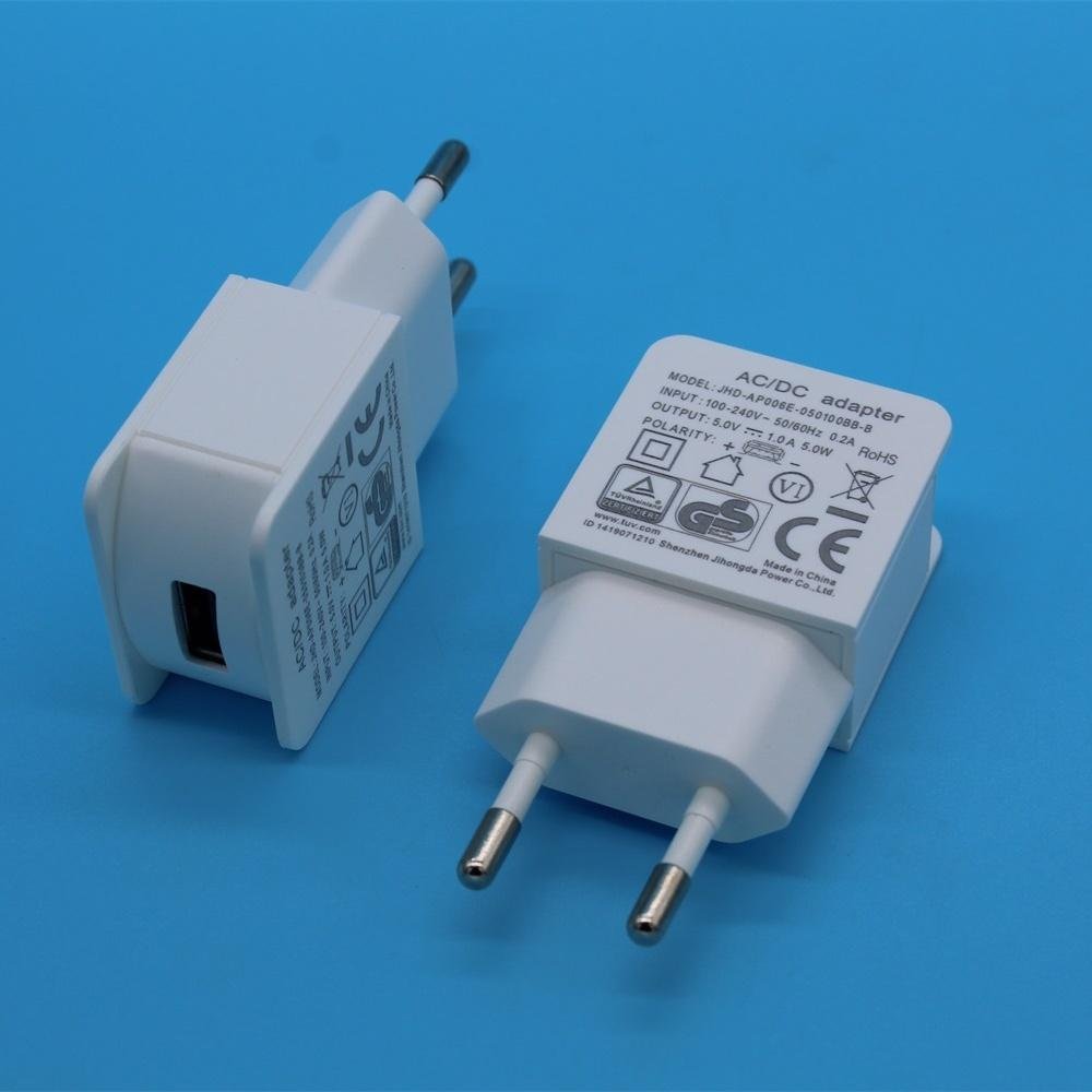 歐規5V1A USB充電器 CE GS-TUV認証 5
