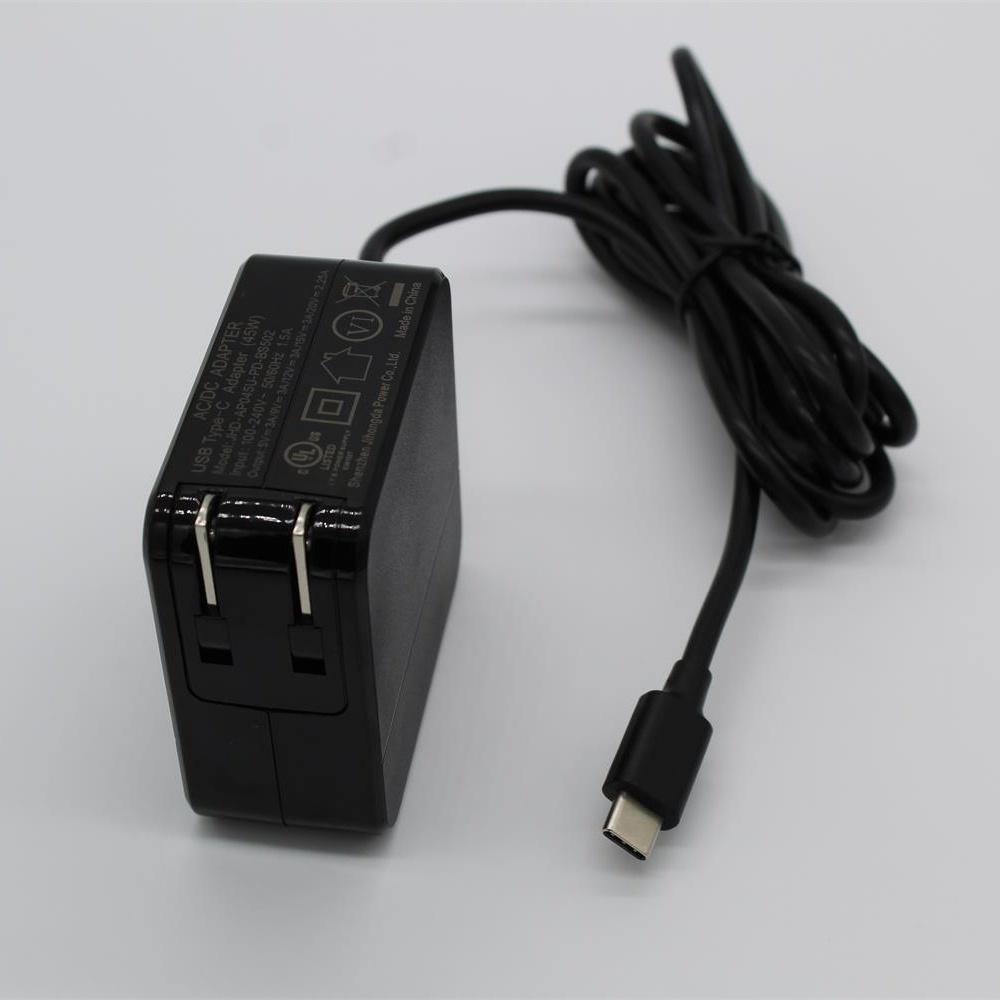 45W TYPE-C PD Power Adapter with UL FCC PSE 4