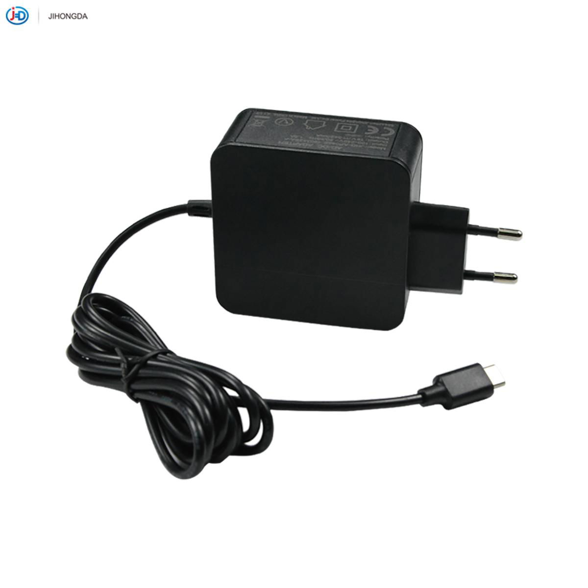 EU plug 65W TYPE-C PD Power Adapter with CE 3