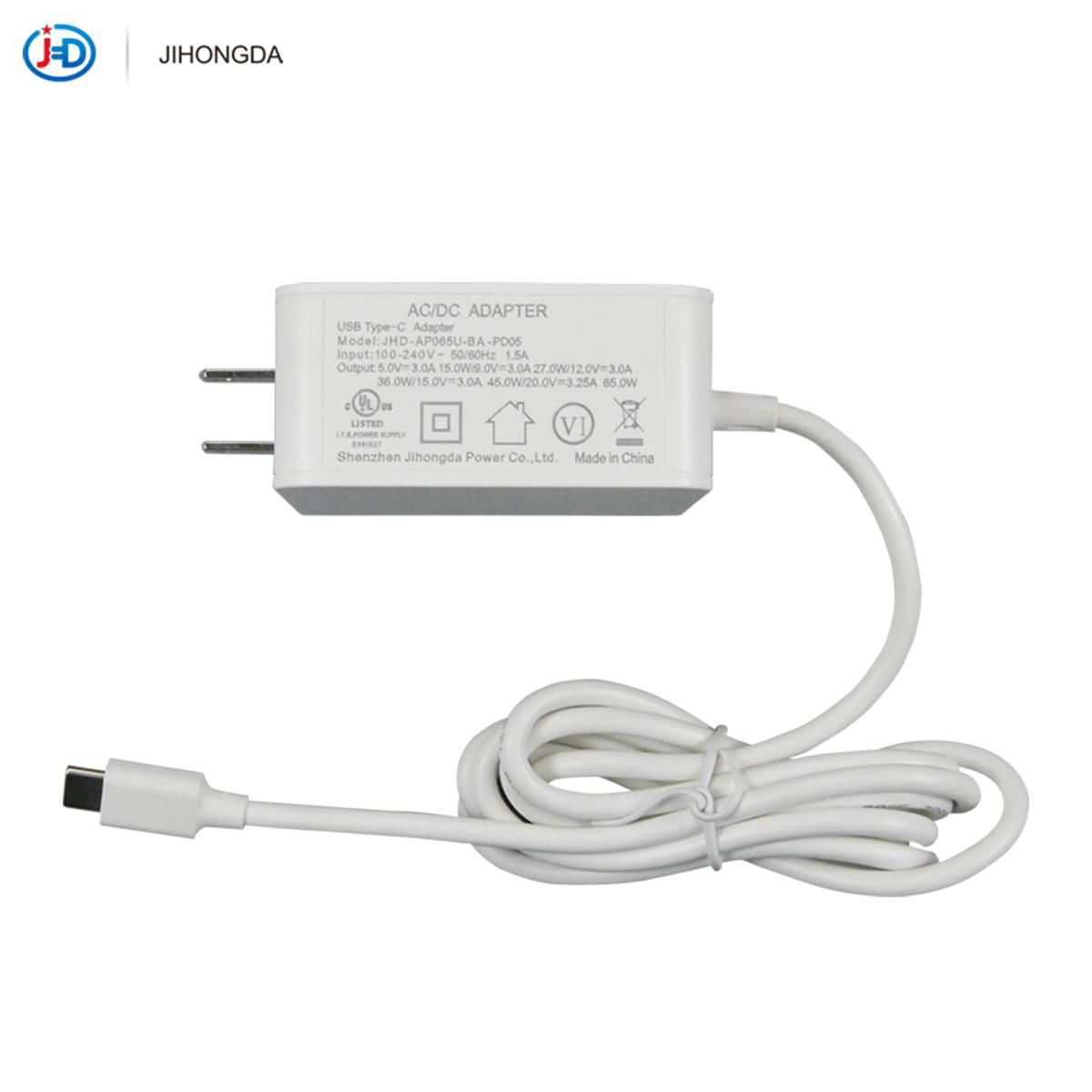 65W TYPE-C PD Power Adapter