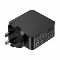 65W UK Plug TYPE-C PD Charger with CE UKCA