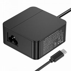 C6梅花尾3PIN插座桌面型65W USB-C充电适配器