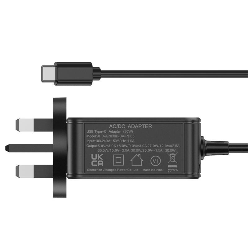 英规UK插头带线的USB type C充电适配器 4