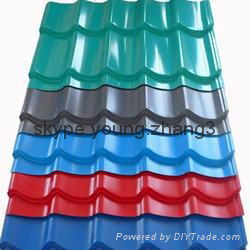 Prepainted corrugated steel profile roofing sheet