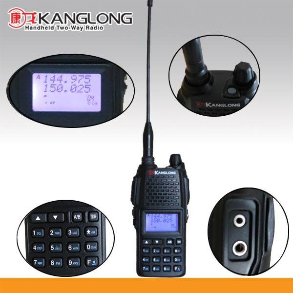 high capacity 2200mAh dual band dual display ham talkie walkie 2