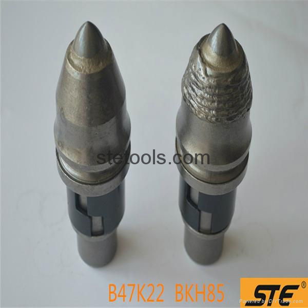 Long durability round shank rotary rock bit carbide betek trencher drill teeth b 3