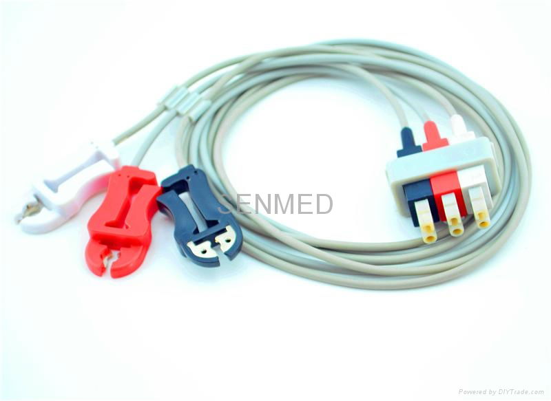 Philips® Twin Pin Compatible ECG Lead Set M1623A 2