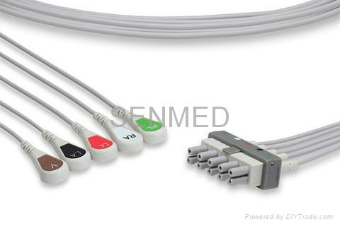 Philips® Twin Pin Compatible ECG Lead Set M1623A 4