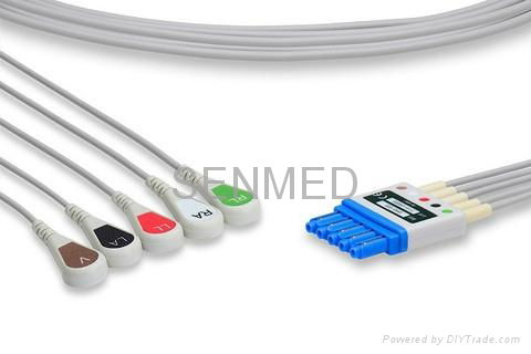 Philips® M1968A Compatible ECG Lead Set 2