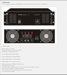 Power Amplifier,100-70V rated voltage output, 4-16Ω rated impedance(Y-18000)