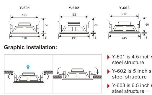 High quality control ceiling speaker (Y-601) 3