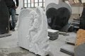 China White Marble Angel Headstone