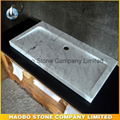 Italian Carrara White Marble Stone Bathroom Sink