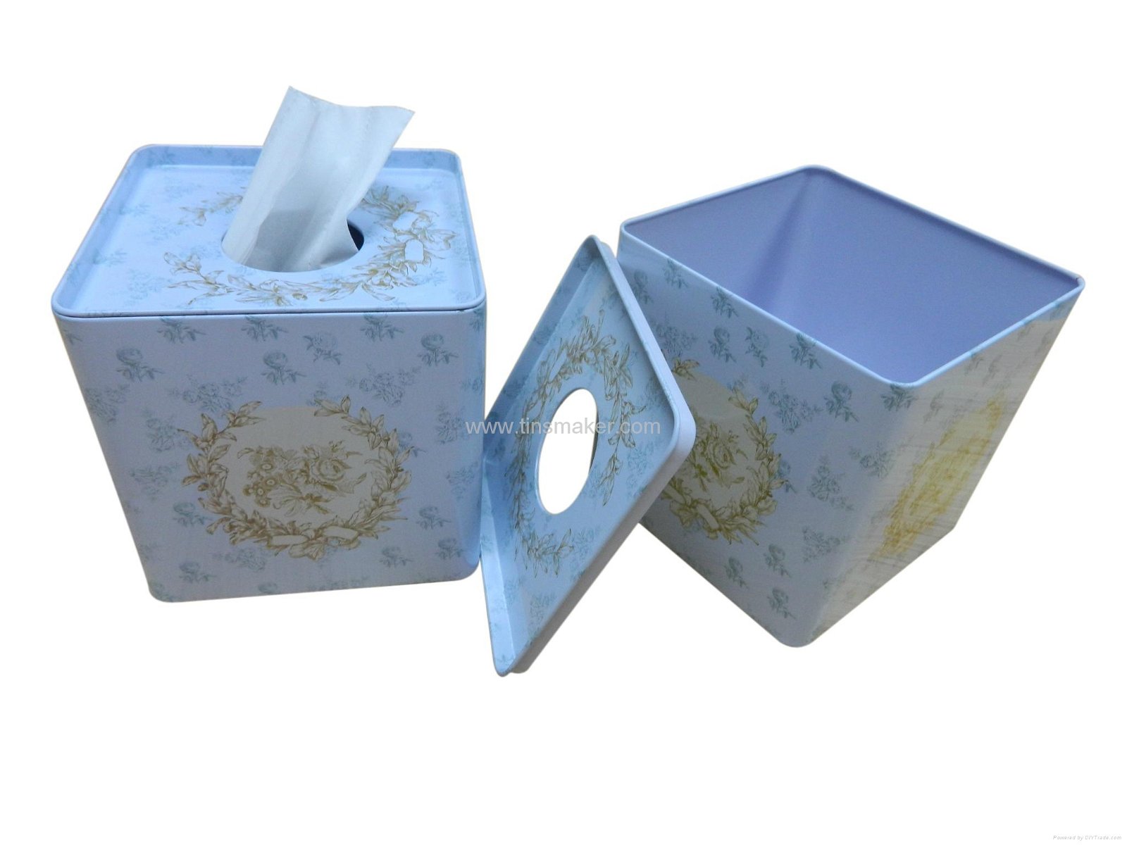 square tissue tin box