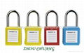 ZC-G01 38mm Steel  Shackle Safety Padlock, ABS Body Lockout Padlock 3