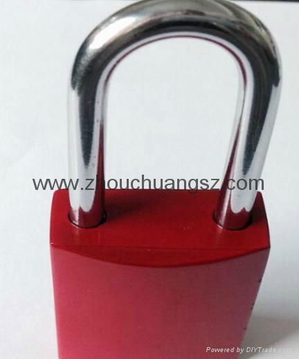 ZC- G61 Colorful Aluminum padlock with stainless steel shackle 3