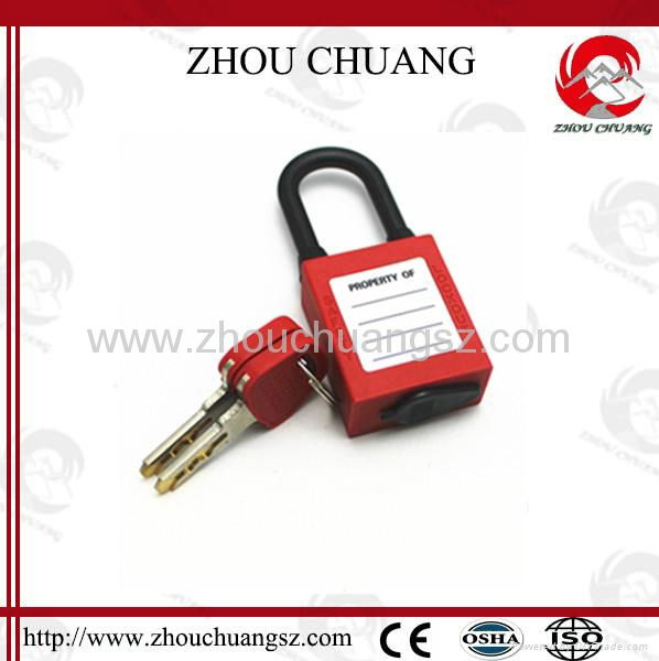 ZC-G11DP 38mm Nylon Shackle Dust-proof ABS Safety Padlock 2