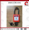 ZC-G01 38mm Steel  Shackle Safety Padlock, ABS Body Lockout Padlock