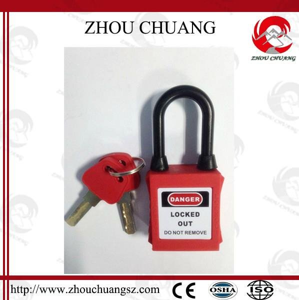 ZC-G11DP 38mm Nylon Shackle Dust-proof ABS Safety Padlock