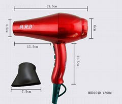 MHD hot selling 1875W professional DC motor hair dryer     Price: US $23.60 /