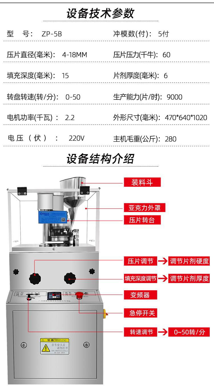 广州电动粉末压片机 消毒片药片制片机 小型糖果压片机 3