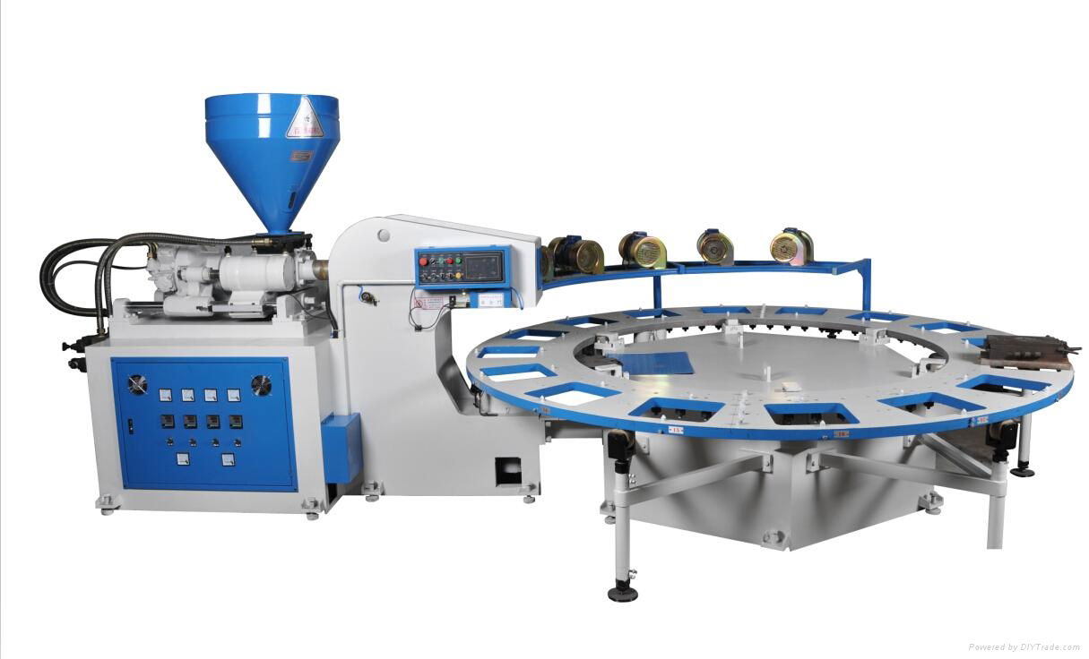 single color PVC TPR TPU sole injection machine